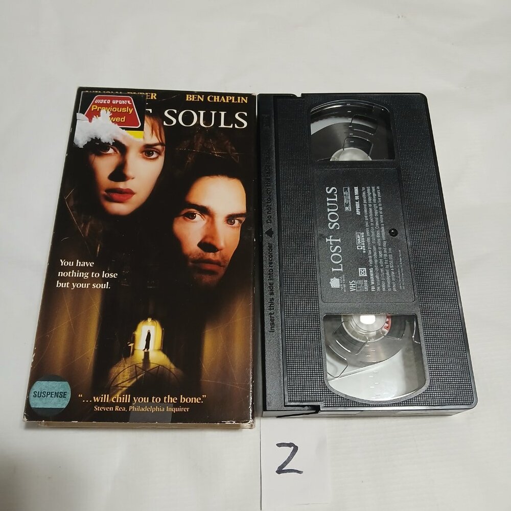 Lost Souls VHS Tape Winona Ryder Ben Chaplin Elias Koteas Horror Bundle & Save 2
